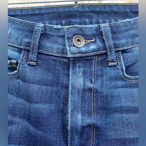 PAIGE Jeans, Verdugo Ankle, Dark Wash, Light Distress, Raw Hem. Women’s Size 27 - Picture 7 of 10